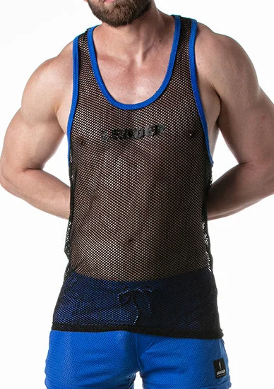 Leader Mesh Tank Top Blue