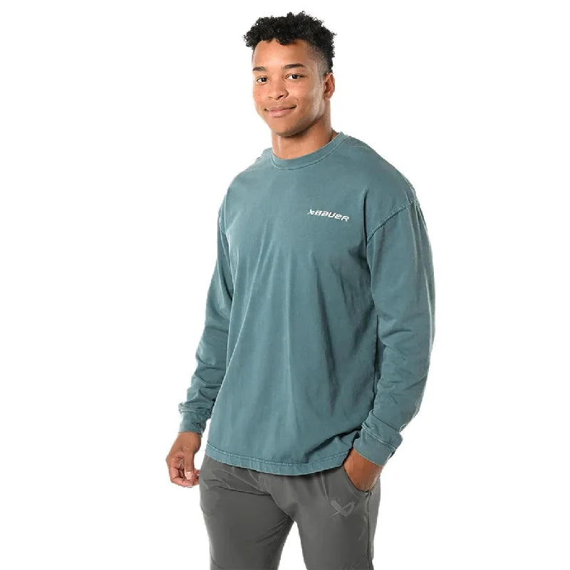 Bauer Longsleeve Acid Wash Tee - Senior