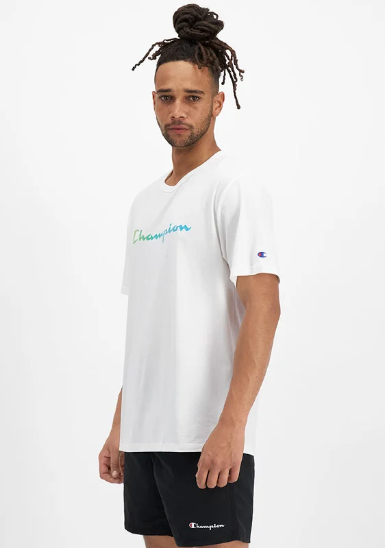 Champion Mens Ombre Script Tee <br> AVPPN WIT