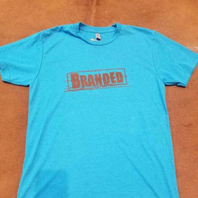 BRANDED Unisex Tee- Vintage Turquoise