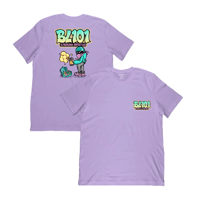 Graffiti Tag Man Tee - Lavender