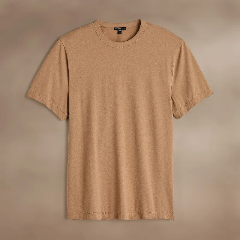 Heavy Luxe Jersey Crew - Camel