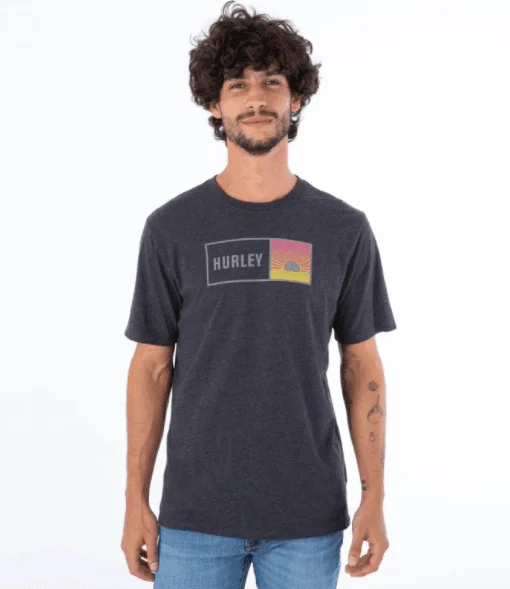 Hurley Everyday Sunbox Tee Heather Black