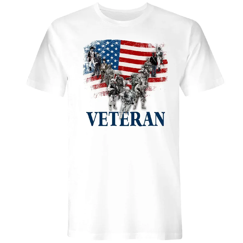 Mens US Veteran Tee - White