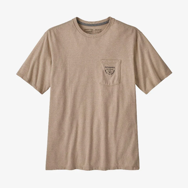 Patagonia Forge Mark Crest Pocket Responsibili-Tee Oar Tan