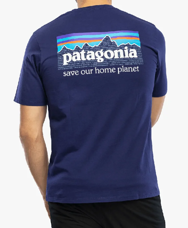 Patagonia P-6 Mission Organic Tee Sound Blue