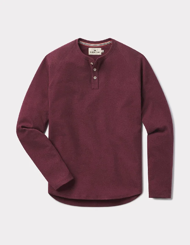 Puremeso Everyday Henley in Wine