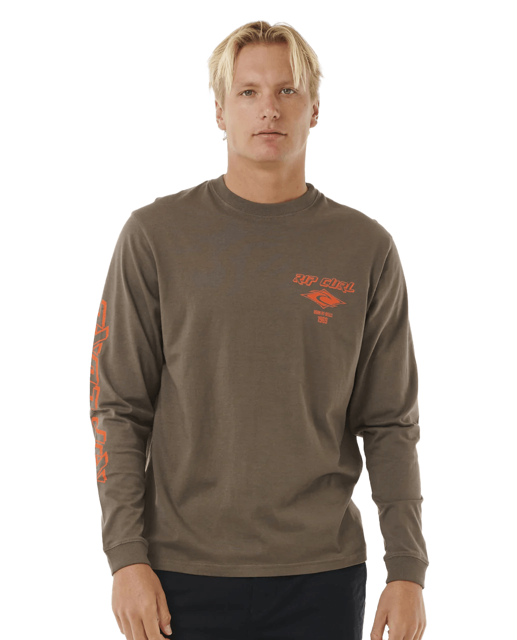 Rip Curl Fade Out Icon Long Sleeve Tee Rock