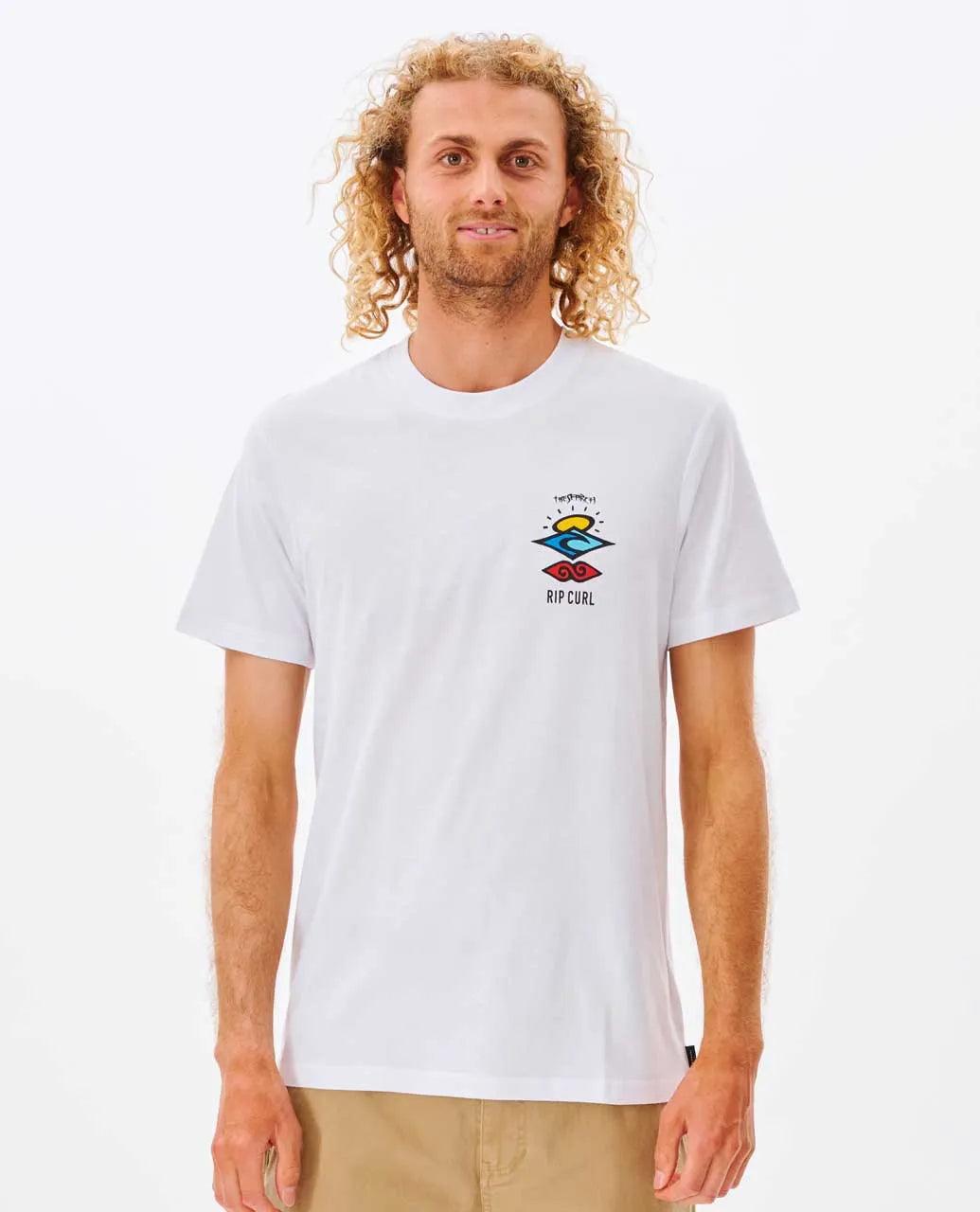 Rip Curl Search Icons Tee White