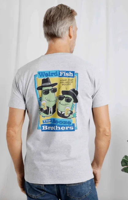 Weird Fish Booze Brothers Artist Tee Grey Marl