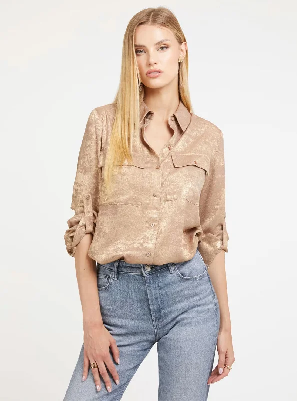 Gold Metallic Annamaria Top