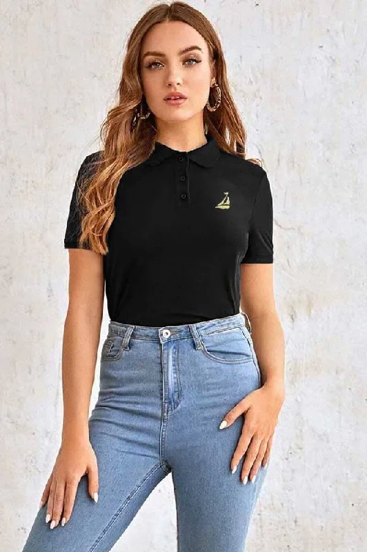 Women's Boat Embroidered Minor Fault Polo Shirt