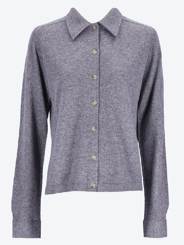 Raglan-sleeve cashmere shirt