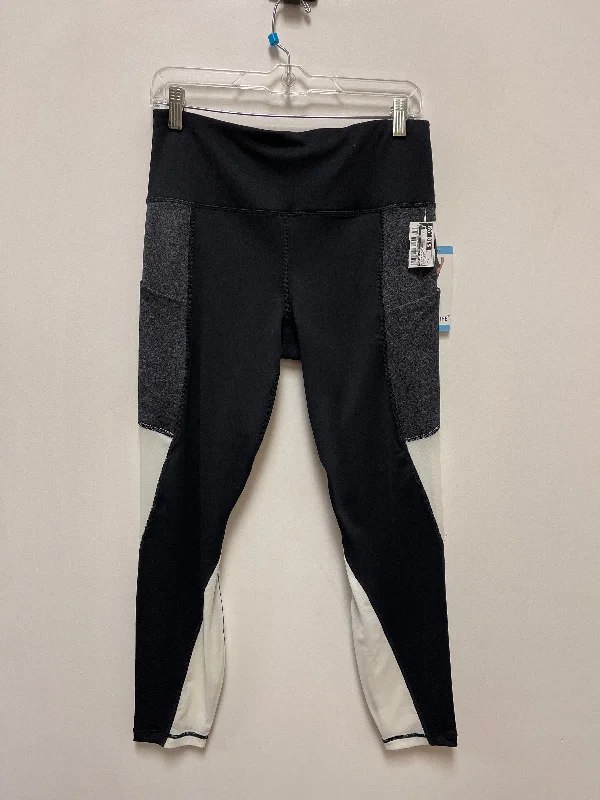 Athletic Leggings By Active Life In Black & White, Size: L