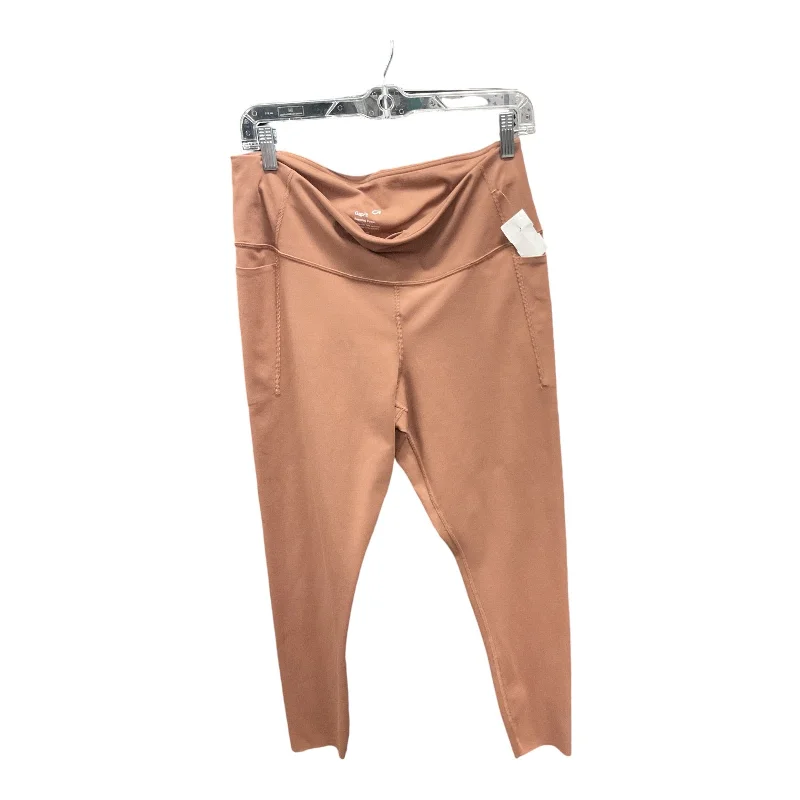 Athletic Leggings By Gapfit In Taupe, Size: L