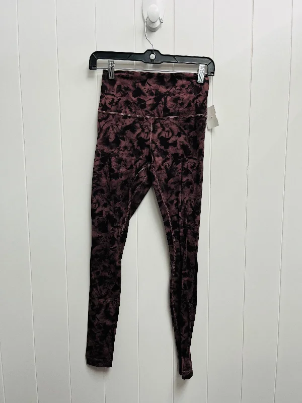 Athletic Leggings By Lululemon In Black & Tan, Size: S