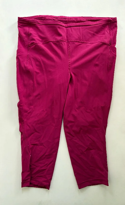 Athletic Leggings By Lululemon In Pink, Size: 1x