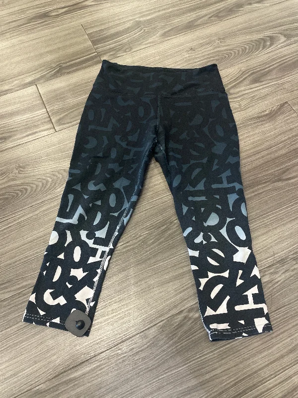 Athletic Leggings By Nike Apparel In Black & Blue, Size: M