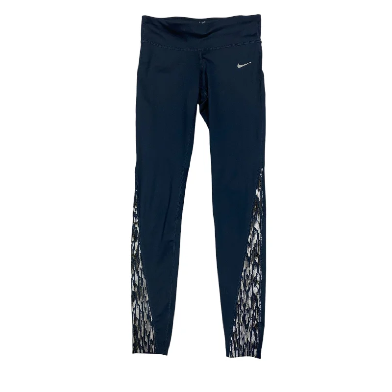 Athletic Leggings By Nike In Blue & Grey, Size: S