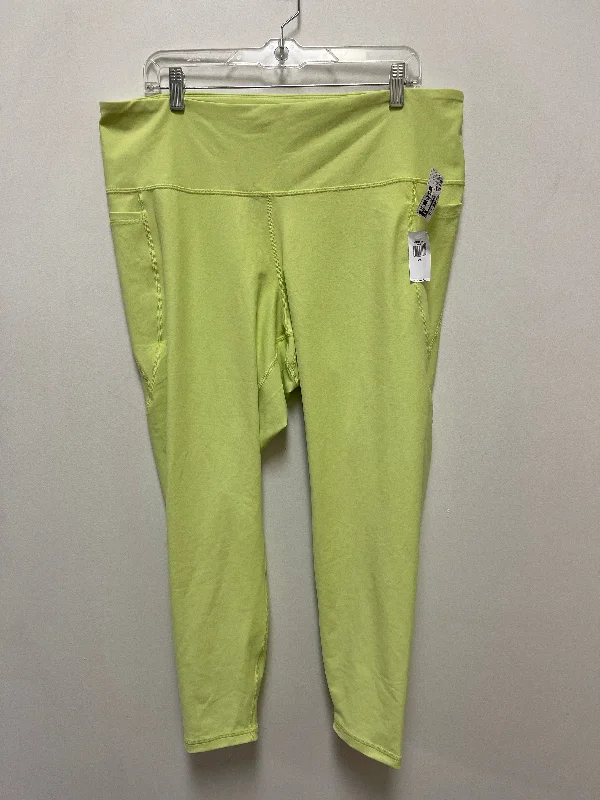 Athletic Leggings By Old Navy In Yellow, Size: 2x