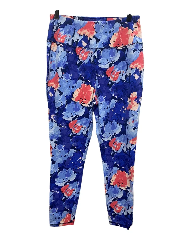 Athletic Leggings By Talbots In Floral Print, Size: L