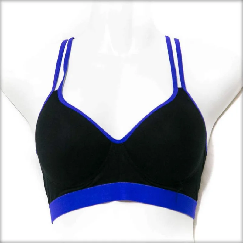 Black & Blue Sports Bra