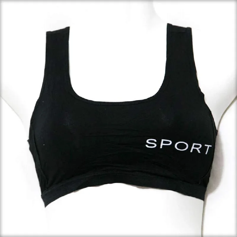 Black Sports Bra