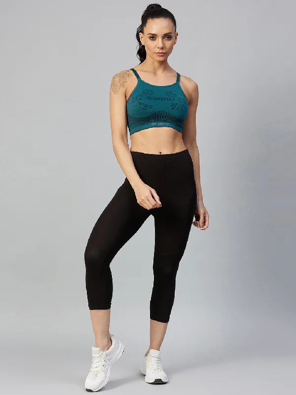 C9 Airwear Seamless Women Regular Back Sports Bra - Dark Green