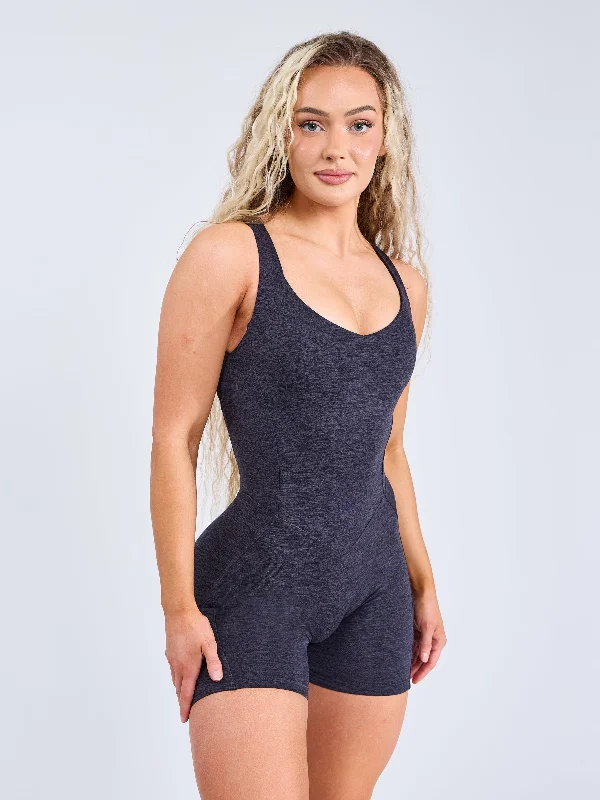 Dream Heathered Bodysuit - Black Heather