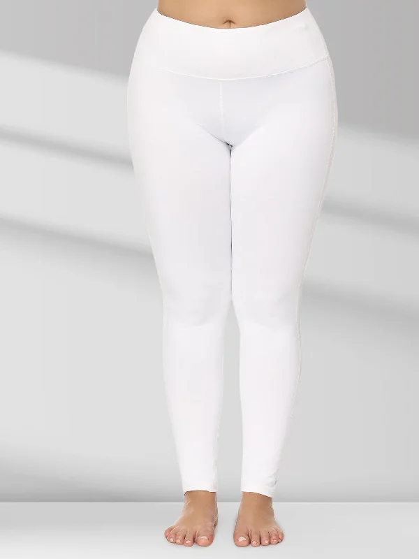 Full Length Yoga Pants Sports Leggings White