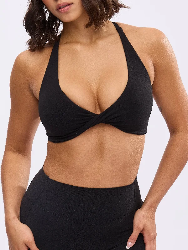 Glow Sports Bra - Onyx Black