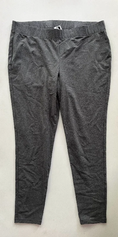 Leggings By Lane Bryant In Grey, Size: 1x