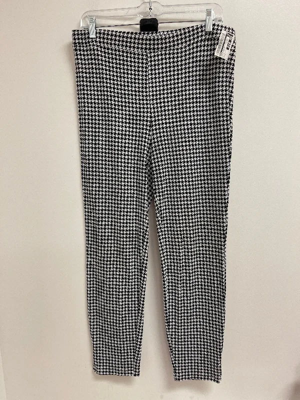 Pants Leggings By Hue In Black & White, Size: L