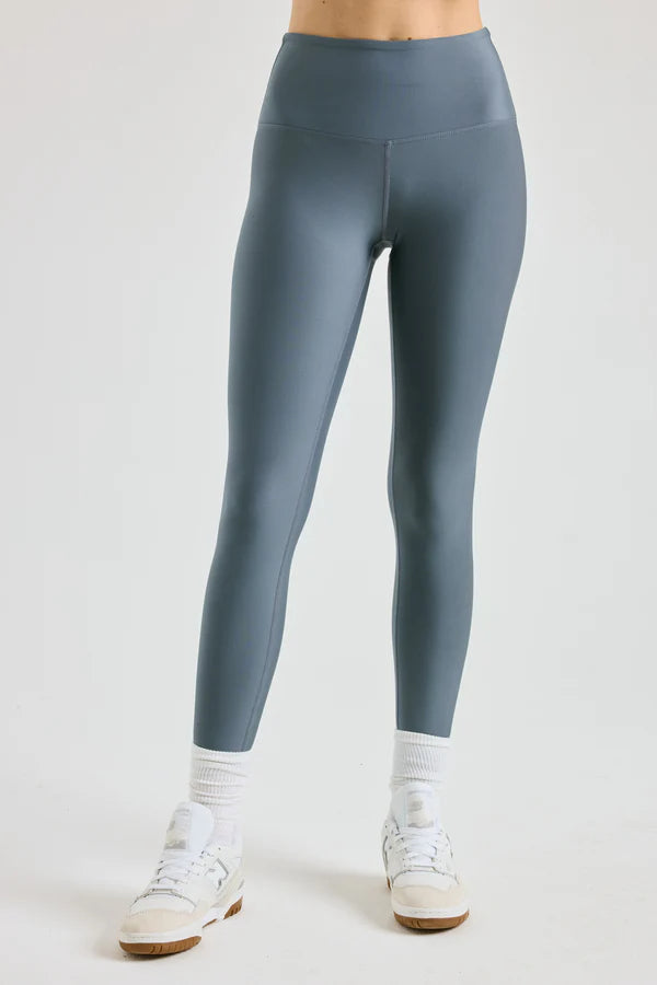 Recycled High Rise Sport Legging in Steel Grey