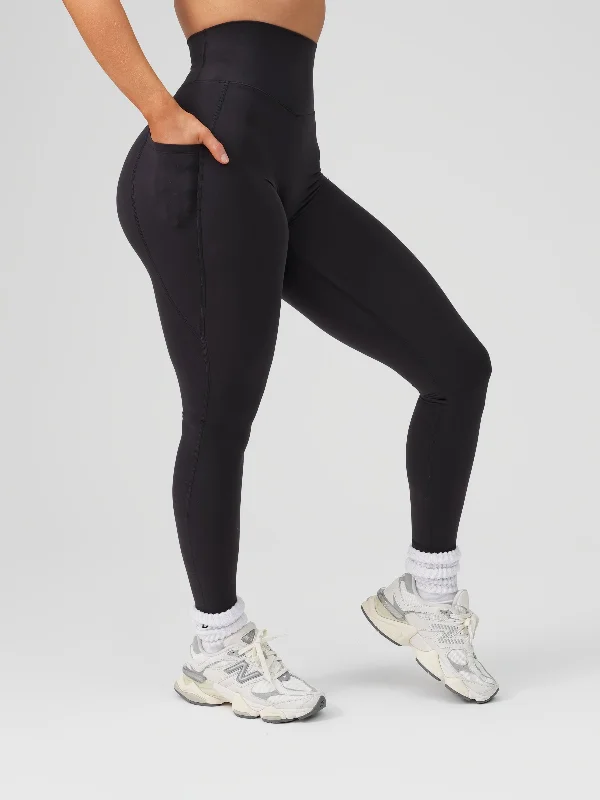 Rosa Pocket Legging - Onyx Black