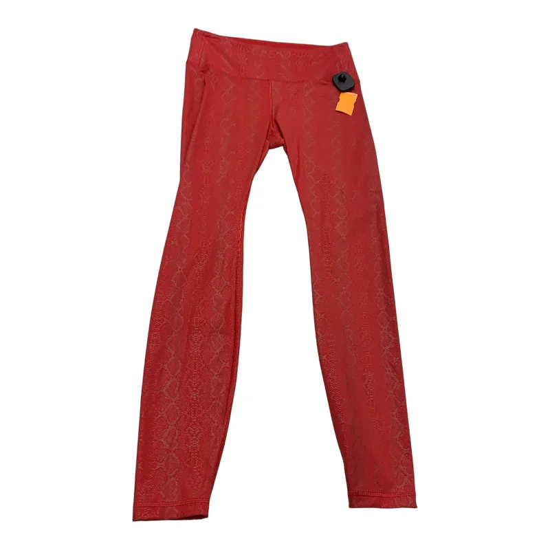 Athletic Leggings By Crz Yoga In Red, Size: M