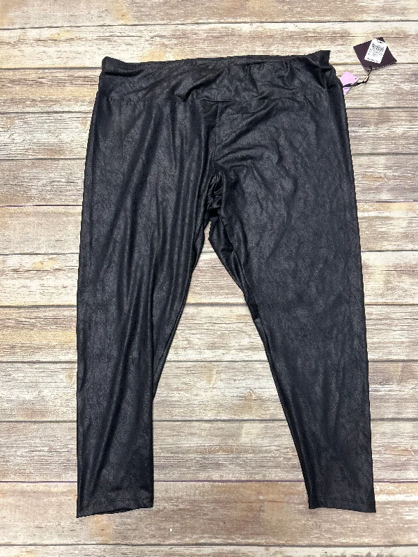 Black Pants Leggings Ava & Viv, Size 3x