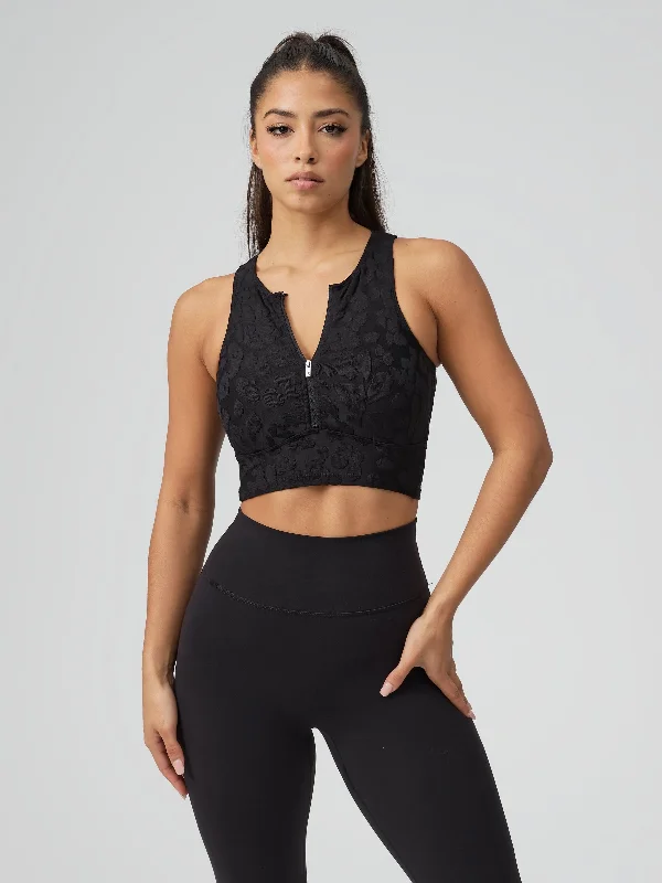 Hellraiser Crop Top - Onyx Black