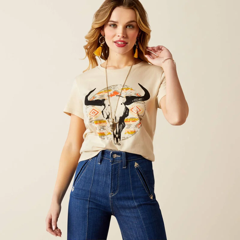 Women's Ariat Longhorn Watercolor T-Shirt #10054039