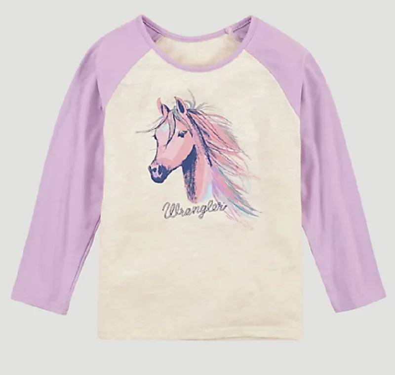 Girl's Wrangler T-Shirt #Oatmeal #112317730