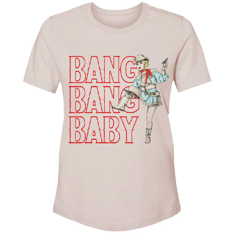 "Bang Bang Baby" Light Pink w/Pink Logo T-shirt