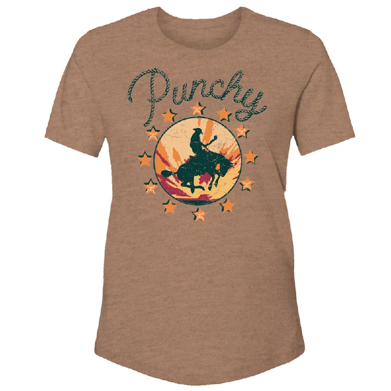 "Punchy" Light Brown Heather w/ Tan & Brown T-shirt