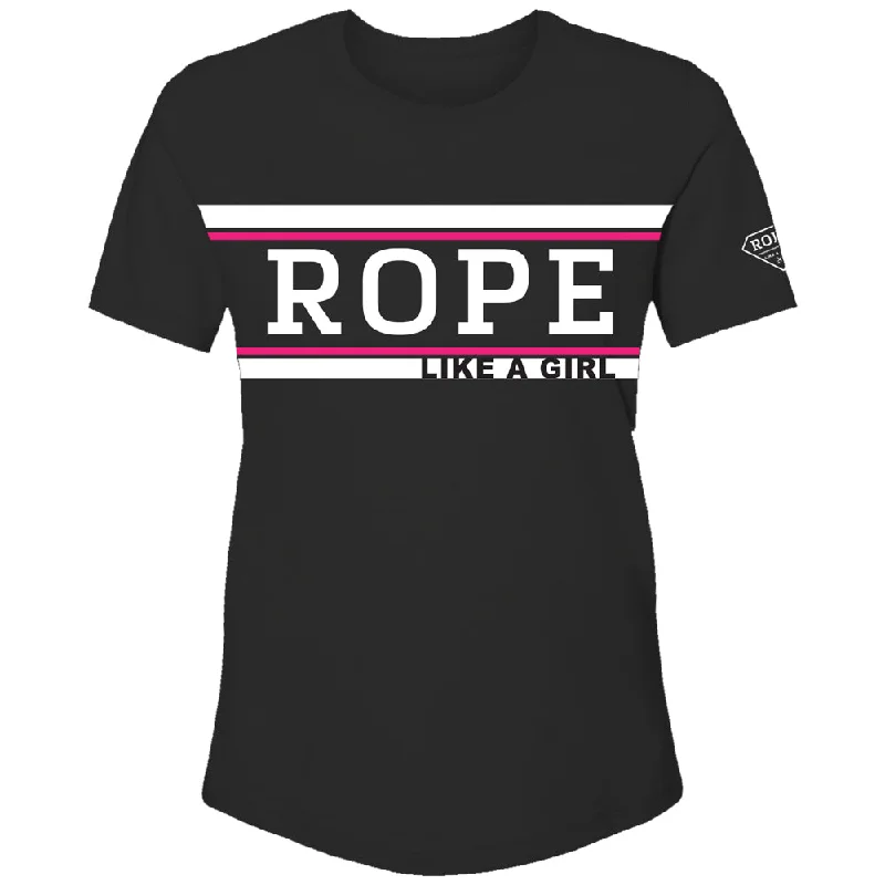 "Rope Like a Girl" Black w/RLAG Logo T-shirt