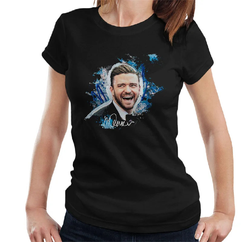 Sidney Maurer Original Portrait Of Justin Timberlake Women's T-Shirt