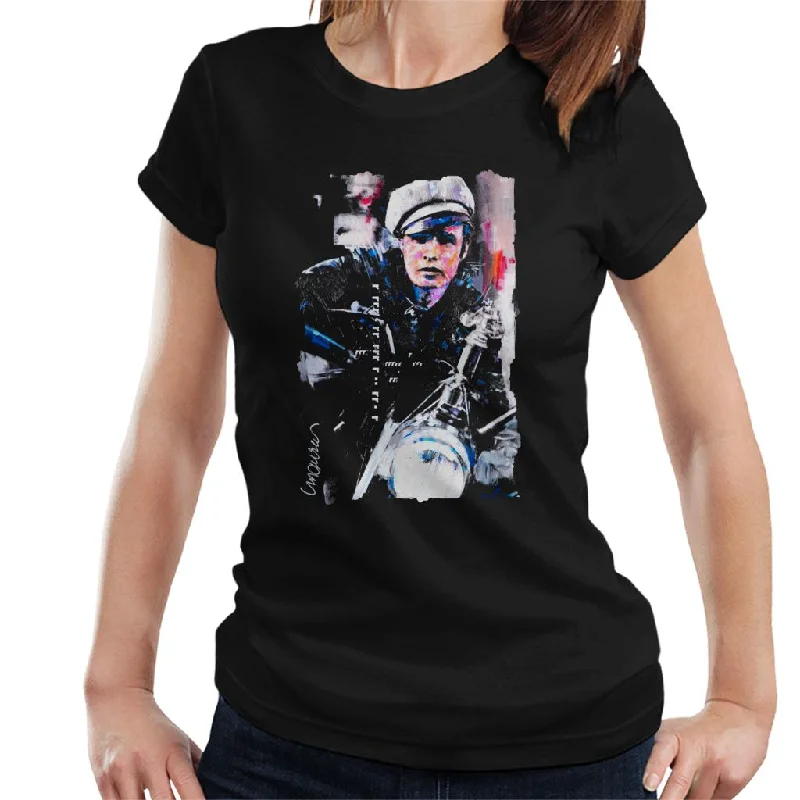 Sidney Maurer Original Portrait Of Marlon Brando The Wild One Women's T-Shirt