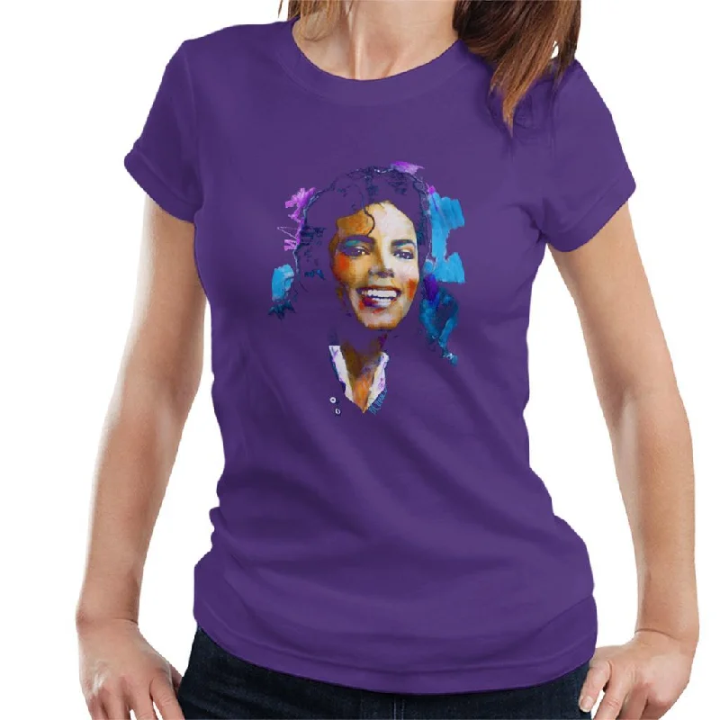 Sidney Maurer Original Portrait Of Michael Jackson Smile Women's T-Shirt