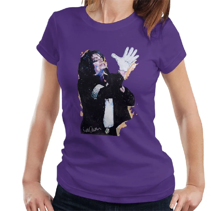 Sidney Maurer Original Portrait Of Michael Jackson White Glove Women's T-Shirt