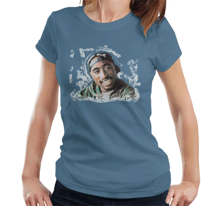 Sidney Maurer Original Portrait Of Tupac Shakur Women's T-Shirt