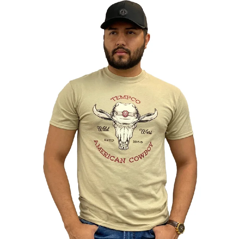 Tempco Mens Bull Skull T-Shirt - BULLSKULL