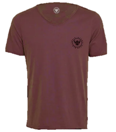 TI Signature Wide Neck T-Shirt - Maroon